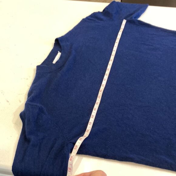 Cartolina Nantucket 100% Cashmere Navy Heart Embroidered Caden Soft Sweater XS - Picture 7 of 11